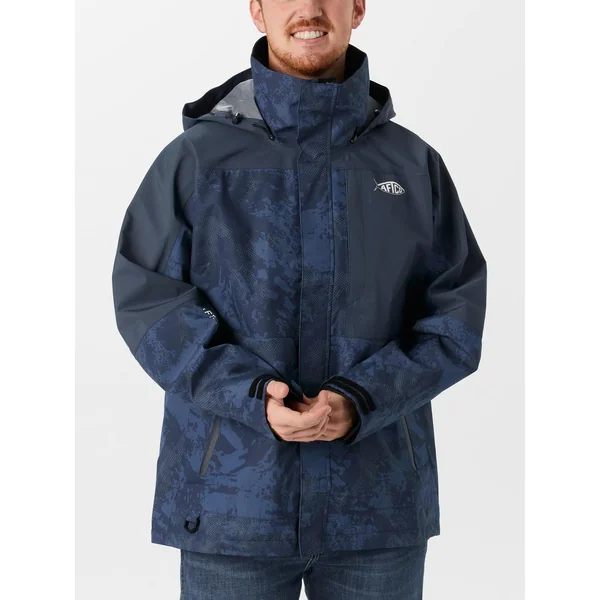 Aftco Barricade Rain Jacket Naval Storm Camo