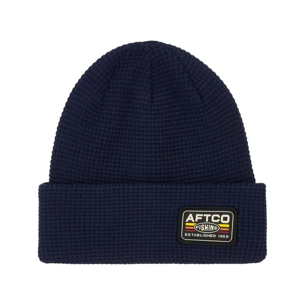 Aftco Chevron Waffle Beanie Navy