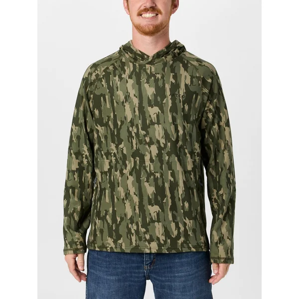 Aftco Coastal Layer Printed Hoodie Olive Current Camo