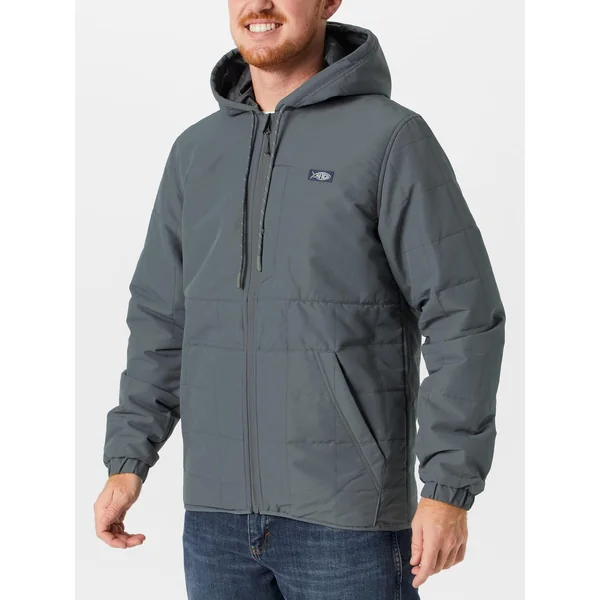 Aftco Crosswind Puff Hooded Jacket Charcoal