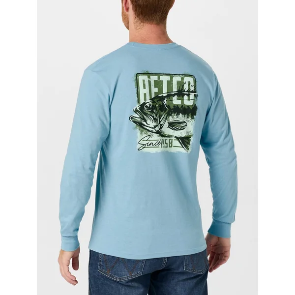Aftco Gamble Long Sleeve Milky Blue Heather
