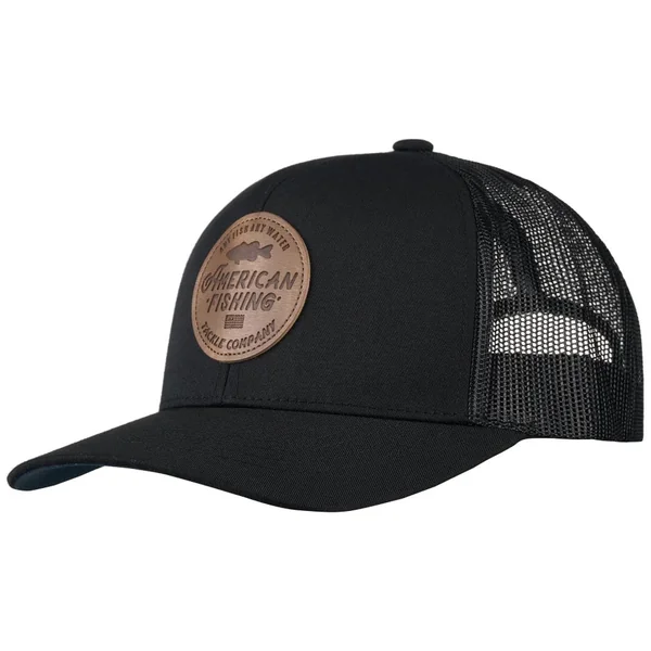 Aftco Lemonade Leather Trucker Hat Black