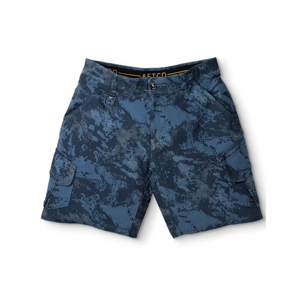 Aftco Pinnacle Fishing Shorts Naval Storm Camo