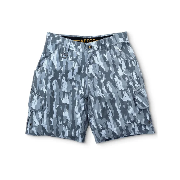 Aftco Pinnacle Fishing Shorts Steel Current Camo