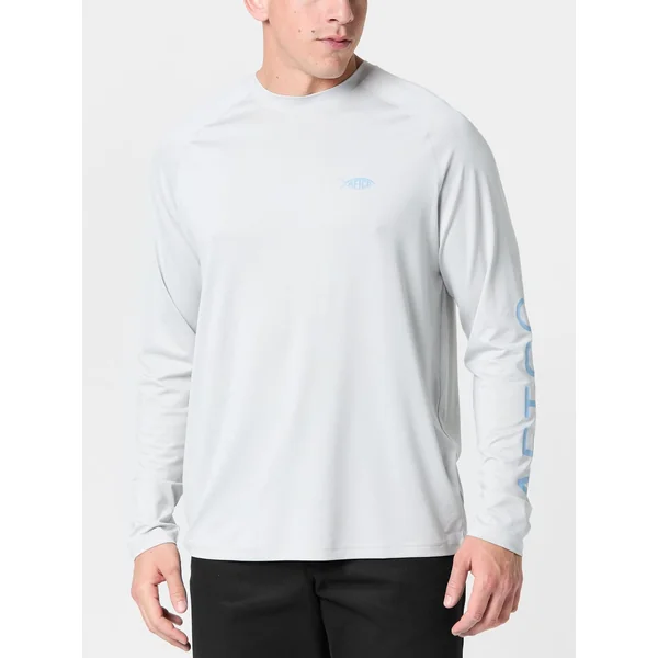Aftco Samurai Long Sleeve Oyster Gray Heather