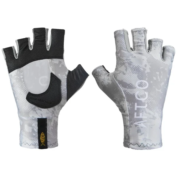 Aftco Solago Sun Gloves Silver Storm Camo