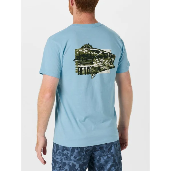 Aftco Time Off Short Sleeve Shirt Milky Blue Heather