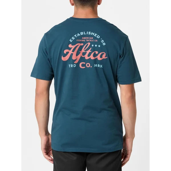 Aftco Wordmark Short Sleeve Pocket Shirt Naval