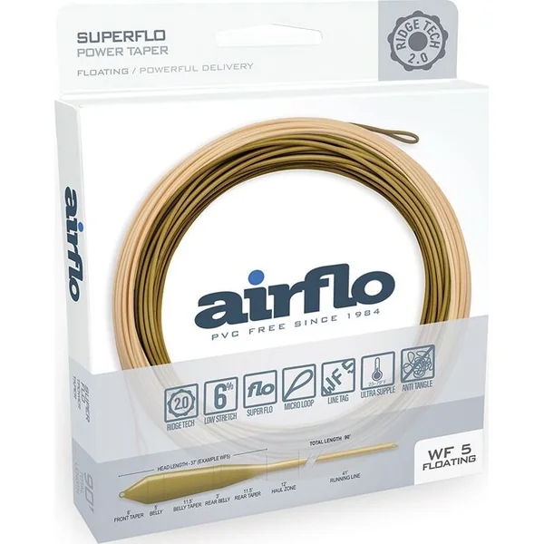 Airflo Superflo Power Taper Floating Camo Green/Caddis