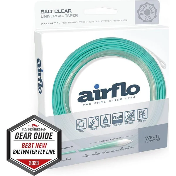 Airflo Superflo Ridge 2.0 Flats Universal Taper Floating 9ft Clear Tip Clear/Aqua