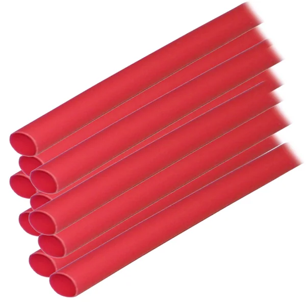 Ancor Adhesive Lined Heat Shrink Tubing (ALT) -1/4" x 6" -10-Pack -Red