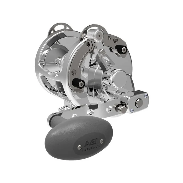 Avet HXW 5/2 2-Speed Lever Drag Conventional Reel Silver - Left-Hand
