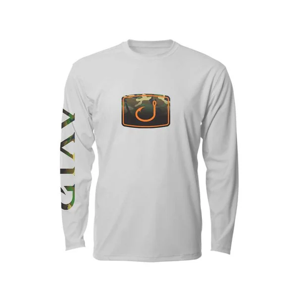 AVID Sportswear Fish Camp AVIDry Long Sleeve Shirt Glacier Grey - M