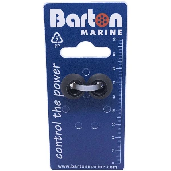 Barton 4mm Rope Stoppers - Black - Pair [42812]