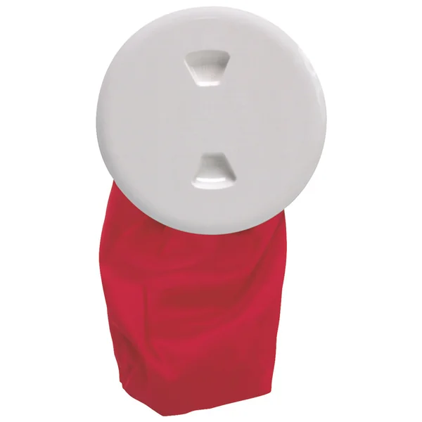 Beckson 5" Stow-Away Deck Plate (White with 12" Bag)