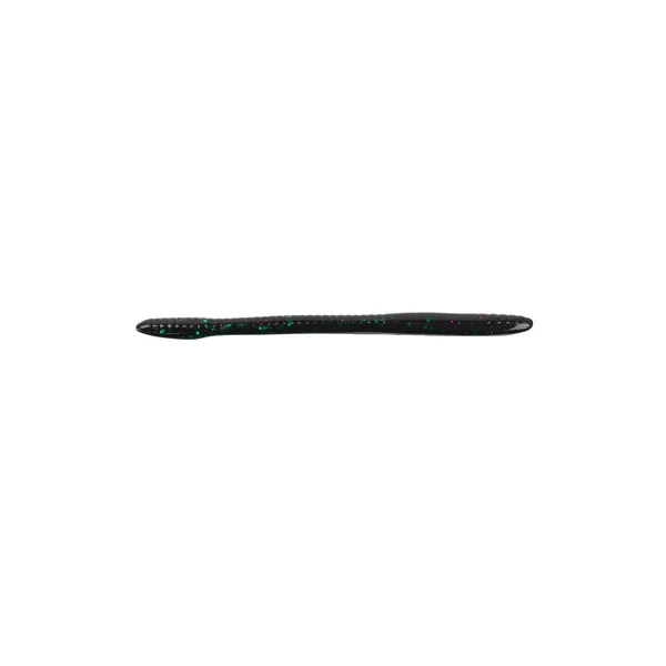 Berkley Powerbait Bottom Hopper Worm - 6.25in - Black Emerald