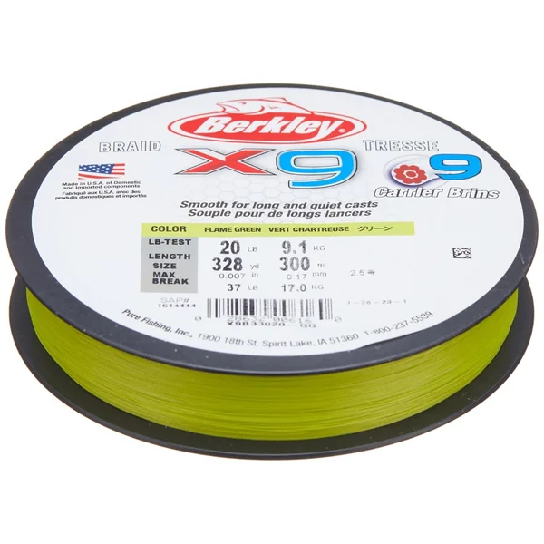 Berkley X9 Braided Line Flame Green