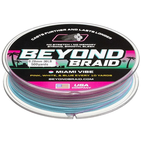 Beyond Braid Miami Vibe Braided Line Pink/White/Blue