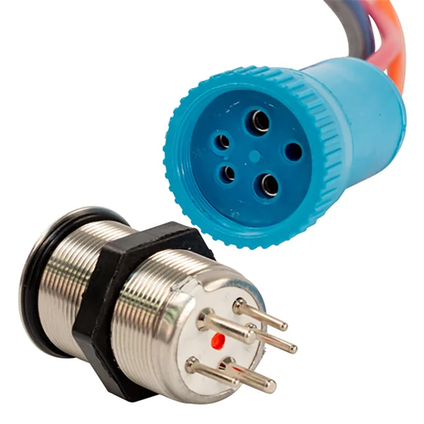 Bluewater 22mm In Rush Push Button Switch - Nav/Anc Contact - Blue/Green/Red LED [9059-3114-1]