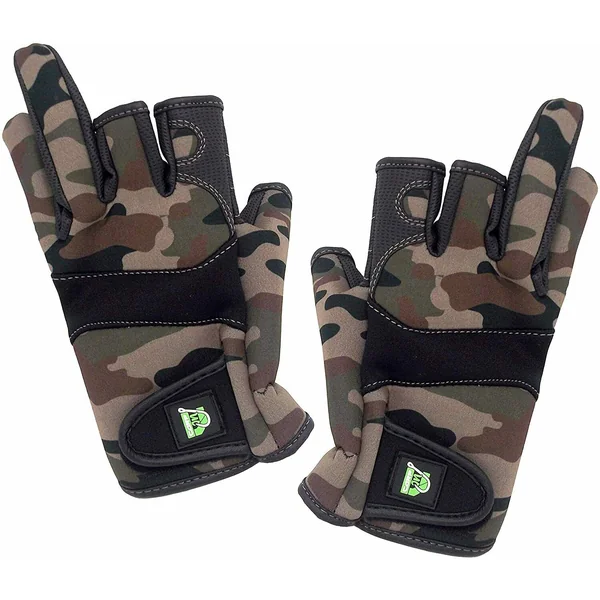 Carp On 2mm Neoprene Part Fingerless Gloves - Large