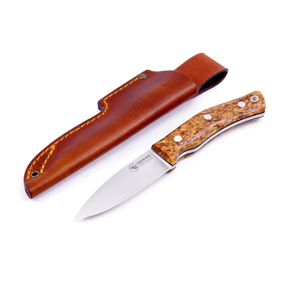 Casstrom No10 Flat Grind Swedish Forest Sheath Knife Stabilised Birch Handle(10cm 14c28n Stainless blade)