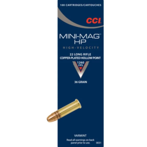CCI .22 LR HV Mini-Mag 36gr Hollow Point (100 Box)