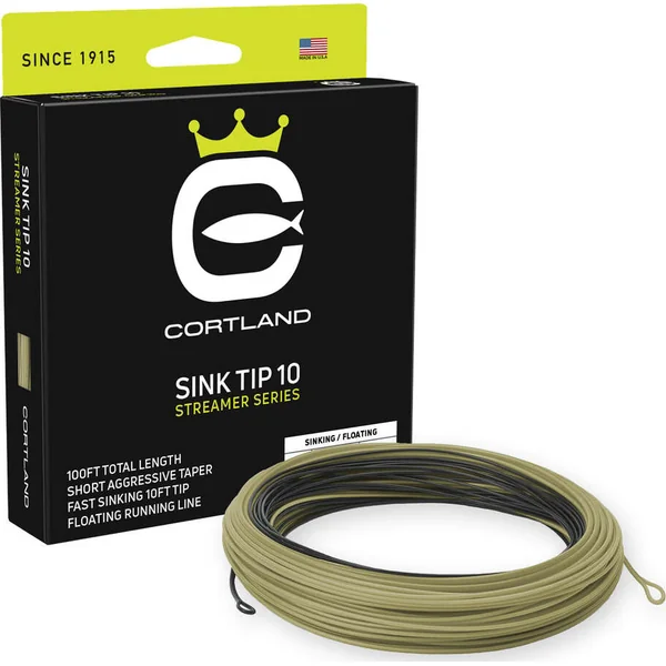 Cortland Streamer Series Streamer Sink Tip 10 T3 - Brown/Gray 100ft