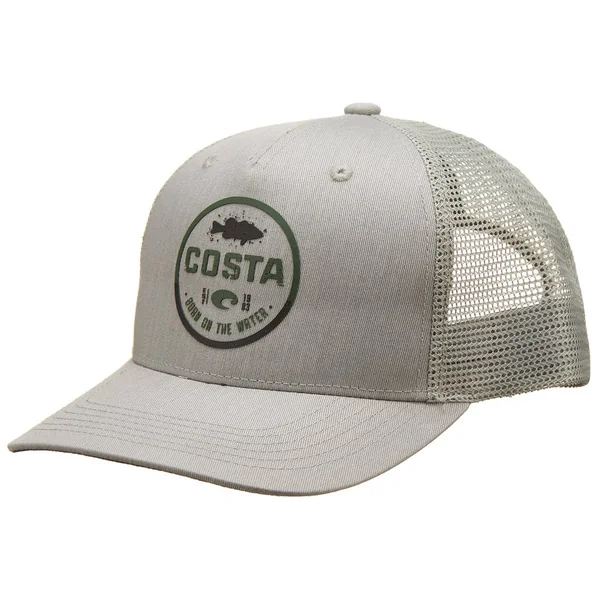 Costa Del Mar Bass Insignia Trucker Hat Bass Gray