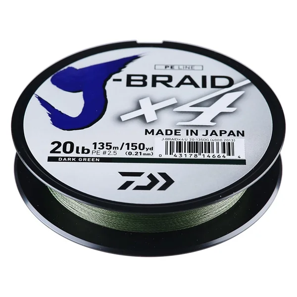 Daiwa J-Braid X4 Braided Line Dark Green