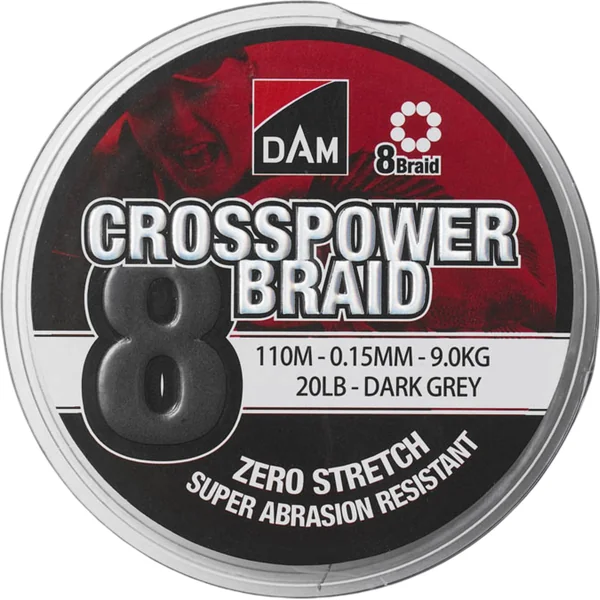 DAM Crosspower 8-Braid - Dark Grey