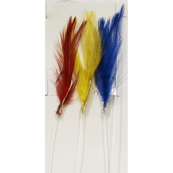 Dennett 3 Hook Coloured Feather Rigs