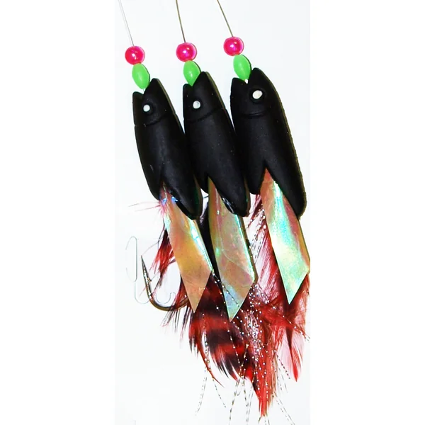 Dennett 3 Hook Hokkai Rig Black/Red