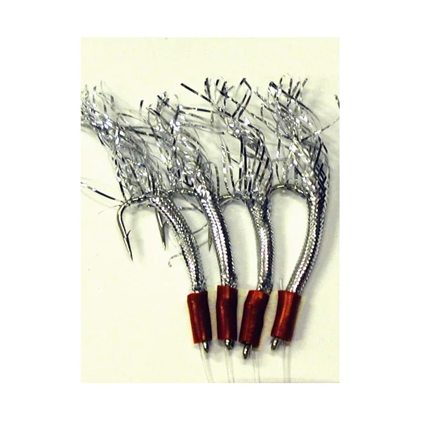 Dennett Silver Flash 4 Hook Tinsel Feather Rig