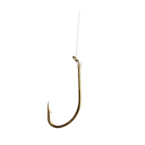 Eagle Claw 031 Plain Shank Snelled Hook - Size 2/0