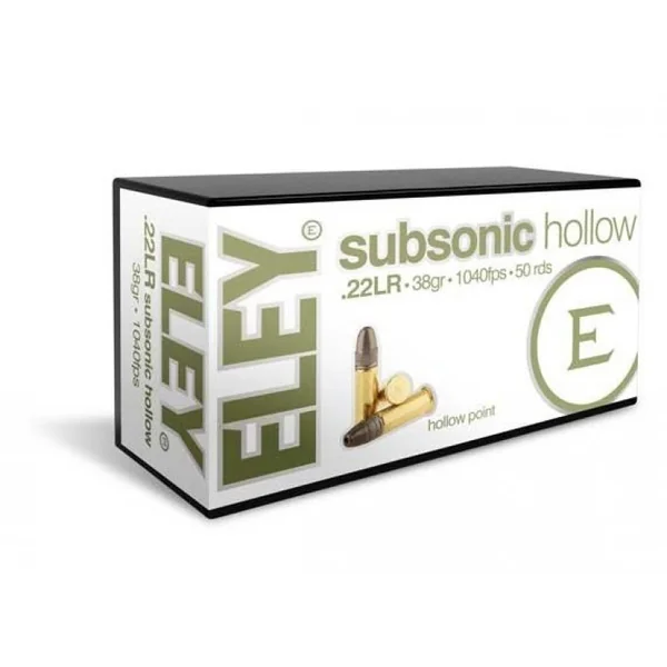 Eley .22 LR Subsonic 38 Grain Hollow Point