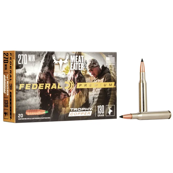 Federal Trophy Copper .270 Win 130 Grain Tipped Boat-tail (20 Box)