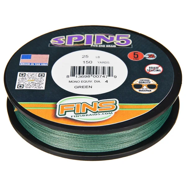 FINS Spin5 Braided Line Green