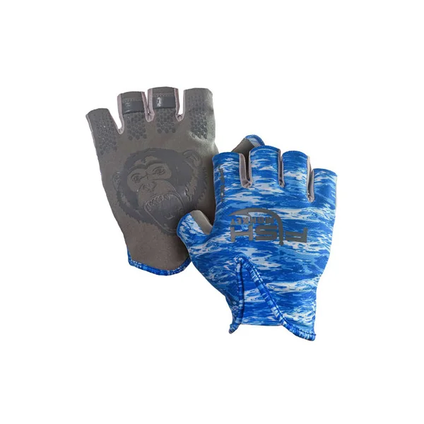 Fish Monkey Stubby Guide Glove - Blue Water Camo L