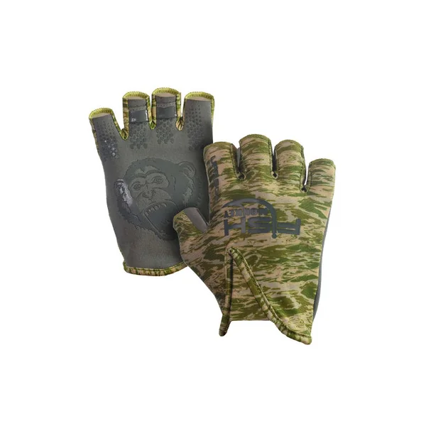 Fish Monkey Stubby Guide Glove - Green Water Camo M