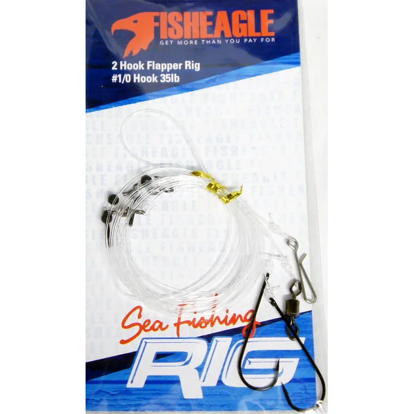 Fisheagle 2 Hook Flapper Rig #1/0 Hook 35lb
