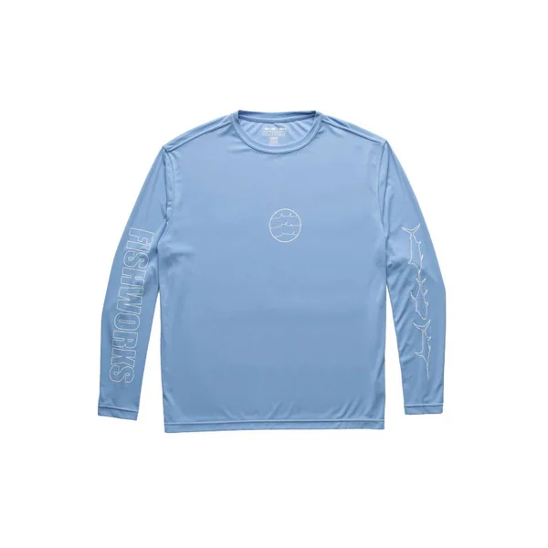 Fishworks Fine Lines Sunshirt - Blue 2X-Large