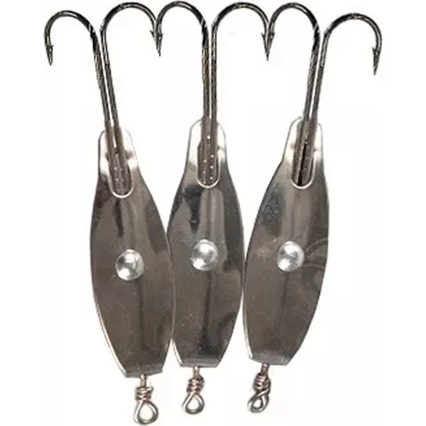 Fladen 3pk Mackerel Spoon Double Hook Size 3/0