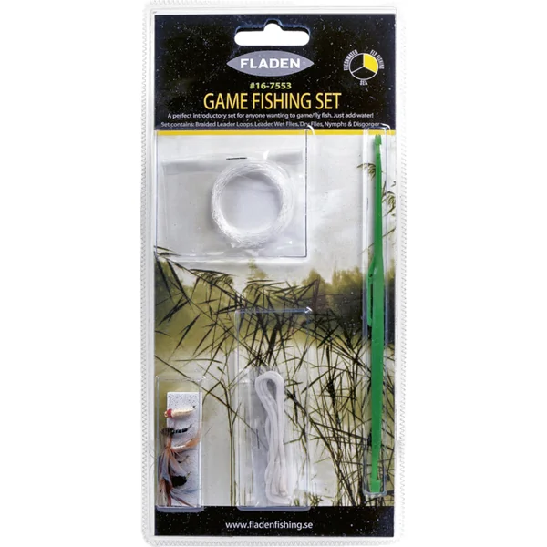 Fladen Game Fishing Set with Assorted Flies