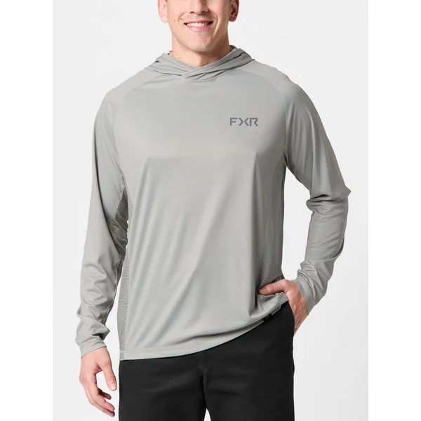 FXR Attack UPF Hoodie Stone/Asphalt