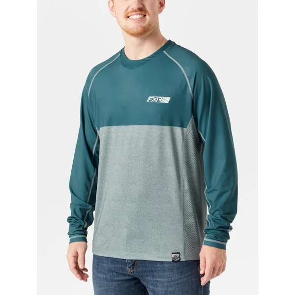 FXR Derby Air UPF Long Sleeve Dark Steel/Grey Heather