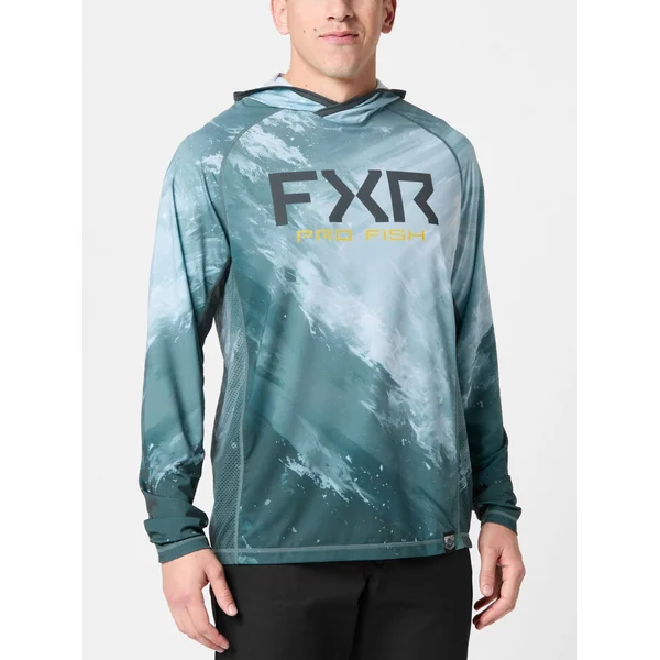 FXR Derby Swell Air UPF Hoodie Bermuda/Sawdust
