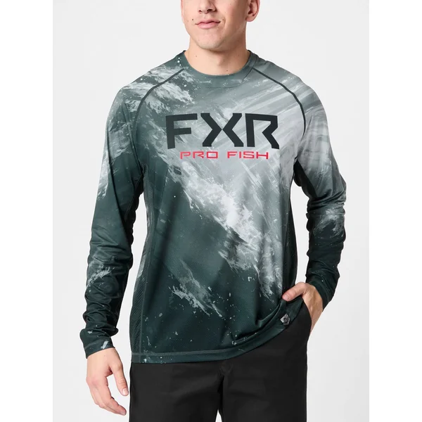 FXR Derby Swell Air UPF Long Sleeve Grey/Red