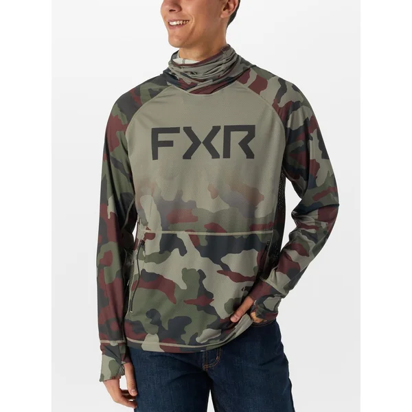 FXR Pro Camo Air UPF Hoodie Earth Camo