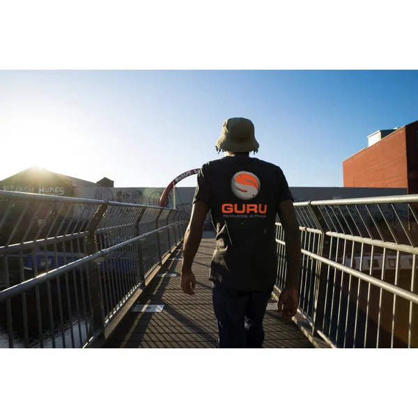 Guru Brush Logo Tee Heather Charcoal