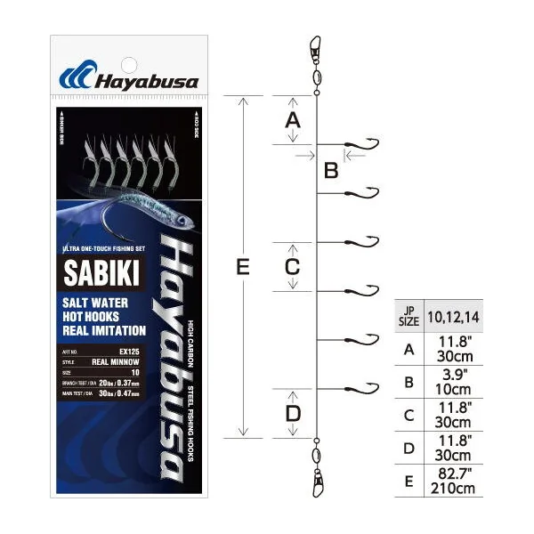 Hayabusa Real Minnow UV Skin 6 Hook Sz16
